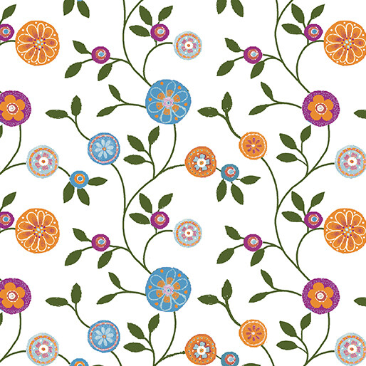 BENARTEX Karla Gerard Folktown Cats Medaillon Trail White