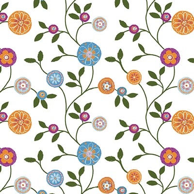 BENARTEX Karla Gerard Folktown Cats Medaillon Trail White