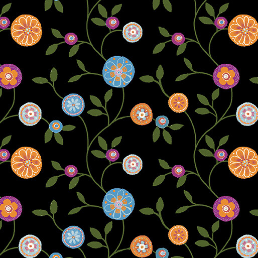 BENARTEX Karla Gerard Folktown Cats Medaillon Trail Black