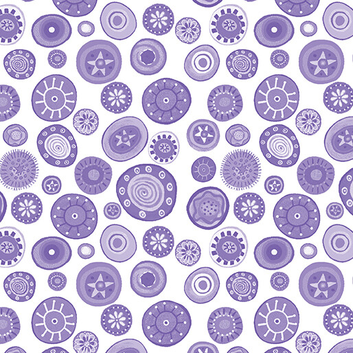 BENARTEX Karla Gerard Folktown Cats Dor Purple White