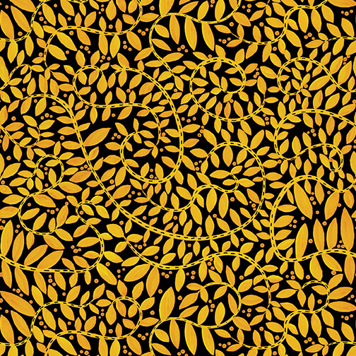 BENARTEX Fantasy Fern Yellow Black