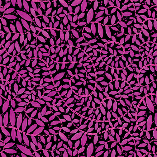 BENARTEX Fantasy Fern Fuchsia Black