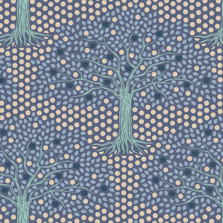 TILDA Hometown Applegarden Blue