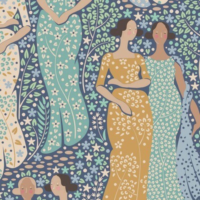 TILDA Hometown Friendly Gathering Blue