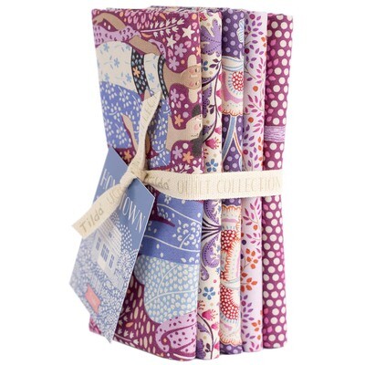 TILDA Hometown Fat Quarter Bundle Plum / Grape