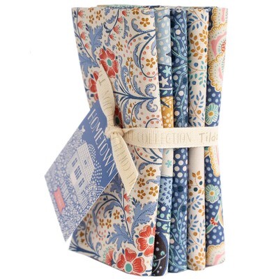 TILDA Hometown Fat Quarter Bundle Blue