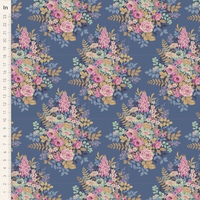 Tilda Chic Escape Whimsyflower Blue Meterware