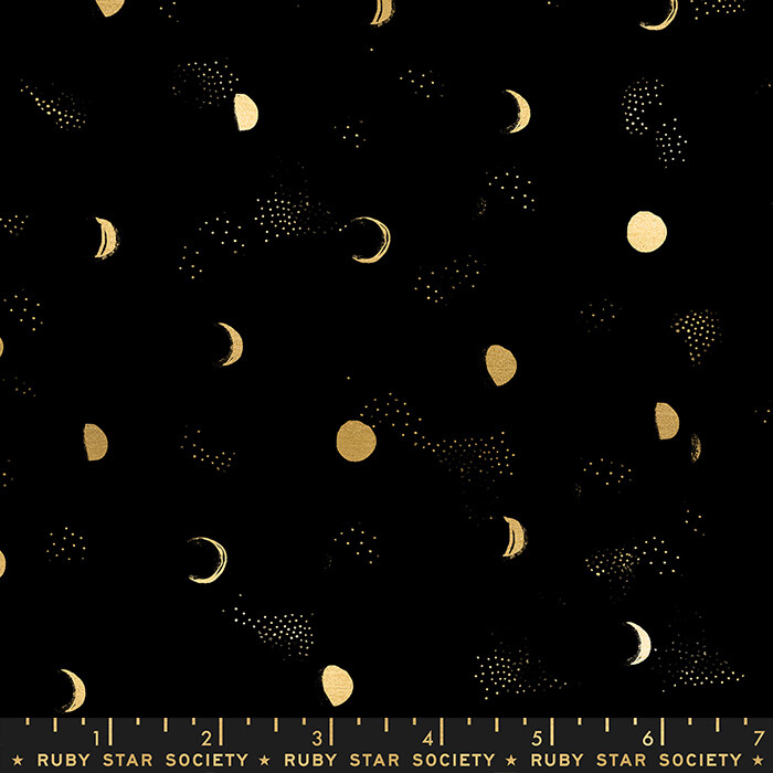 Moda Firefly by Sarah Watts Moon Phase Black