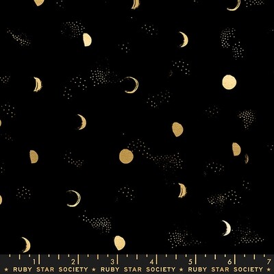 Moda Firefly by Sarah Watts Moon Phase Black