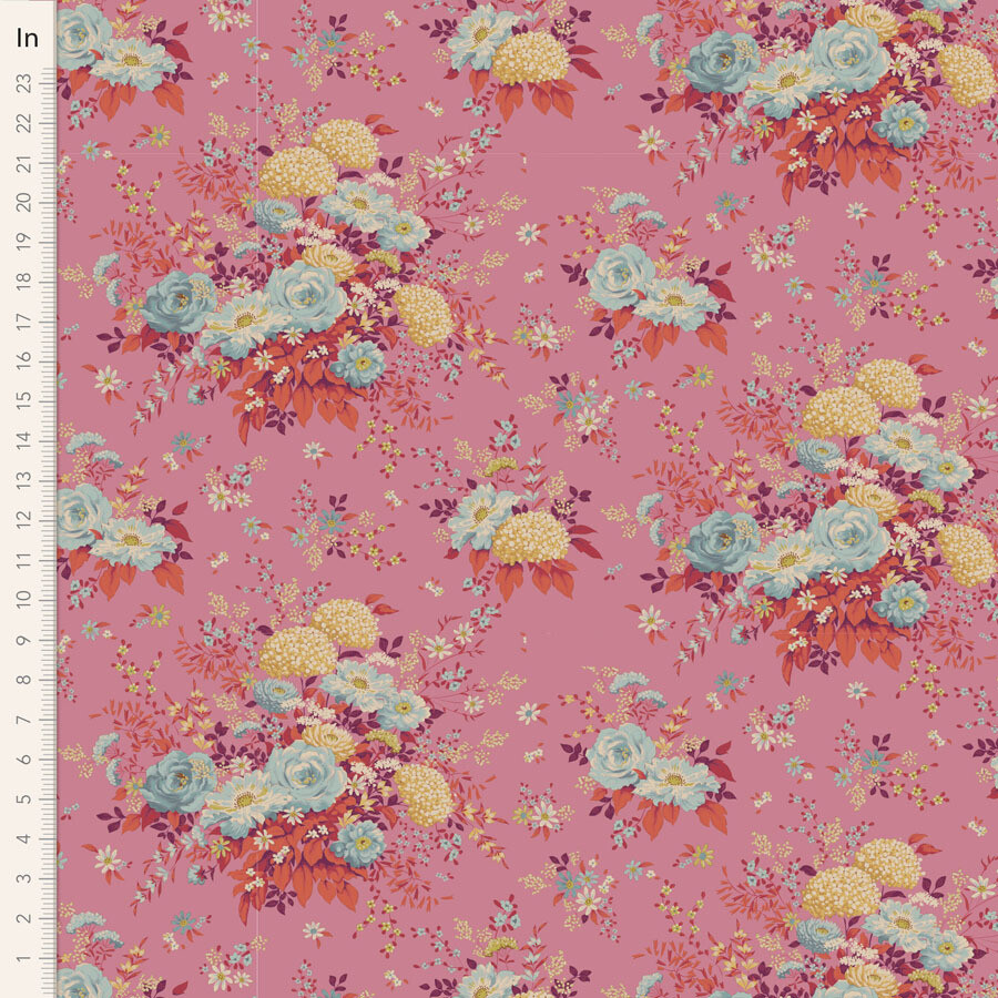 Tilda Chic Escape Wildgarden Pink Meterware