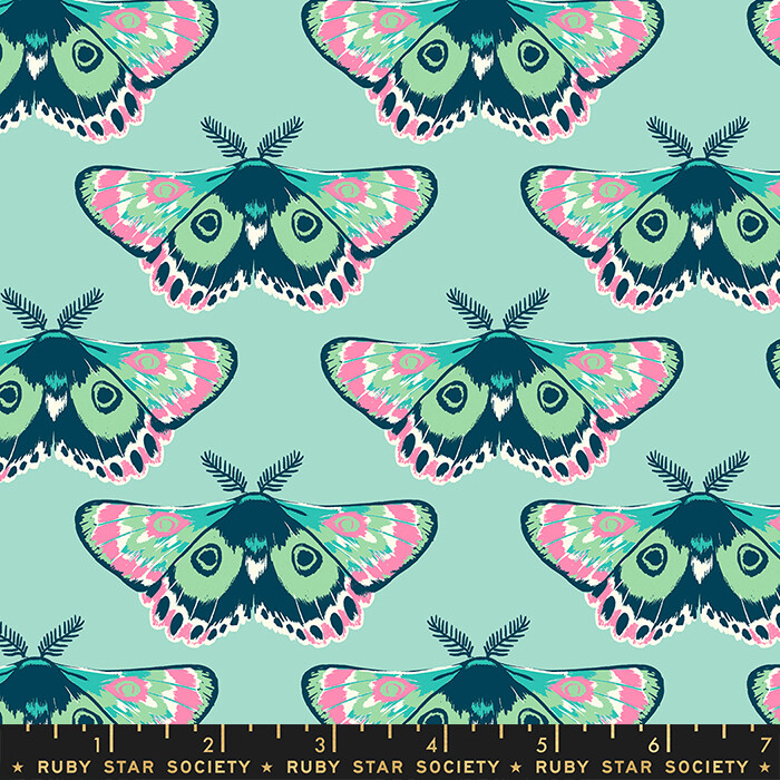 Moda Firefly by Sarah Watts Glow Moth Frost