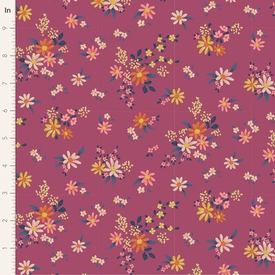 Tilda Chic Escape Daisyfield Plum Meterware