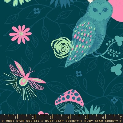Moda Firefly by Sarah Watts Twilight Dark Teal Meterware
