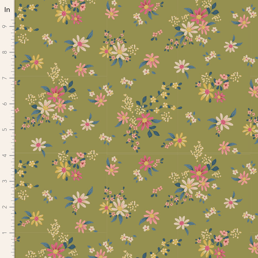 Tilda Chic Escape Daisyfield Green Meterware