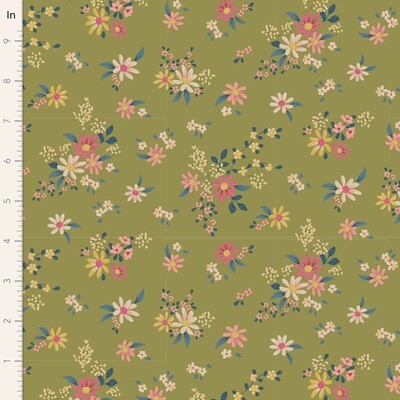 Tilda Chic Escape Daisyfield Green Meterware