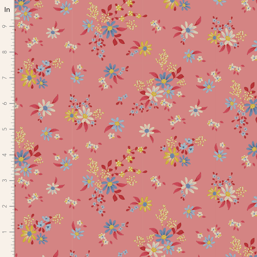 Tilda Chic Escape Daisyfield Pink Meterware