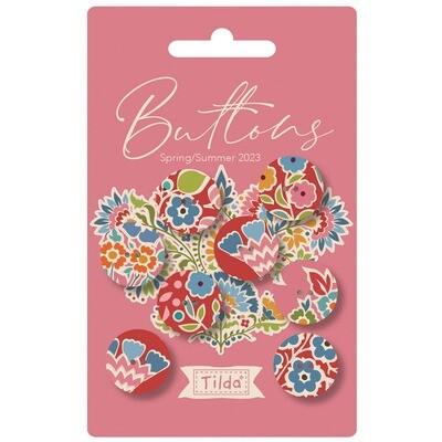 Tilda Pie in the Sky Buttons Rosa