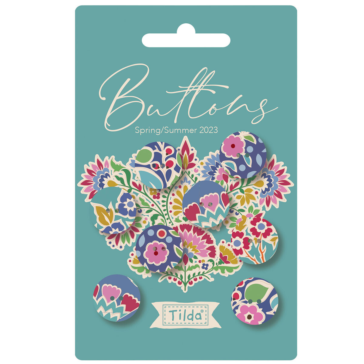 Tilda Pie in the Sky Buttons Blau