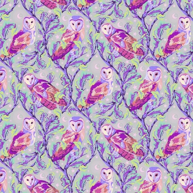 Tula Pink Moon Garden Night Owl Dusk