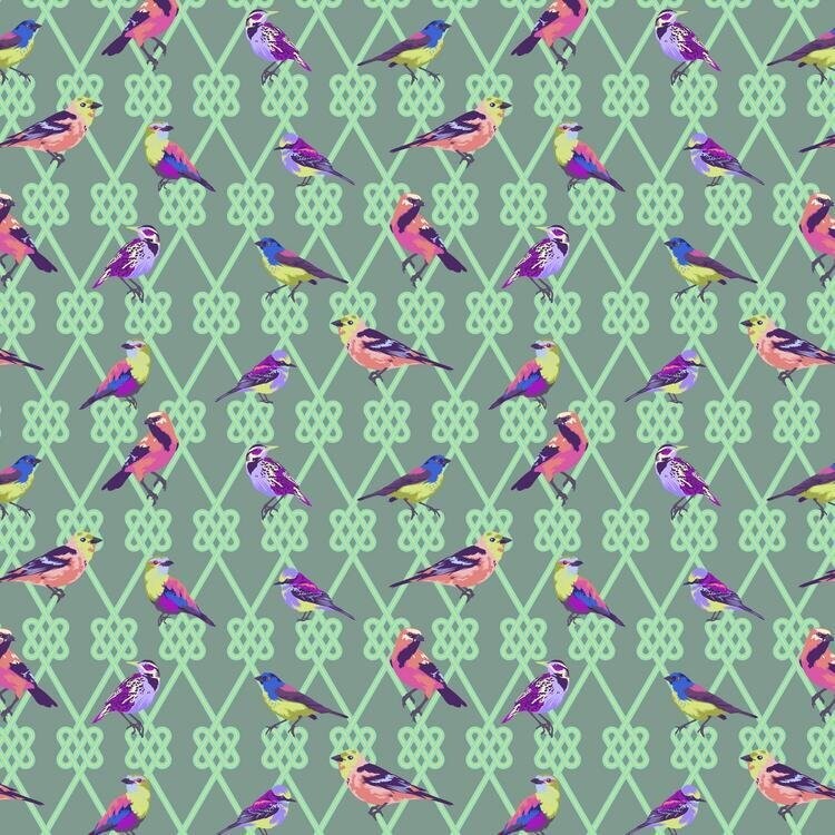 Tula Pink Moon Garden In a Finch Dusk