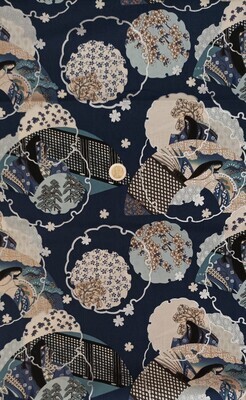 Robert Kaufman Imperial Collection 18 Lapis Metallic