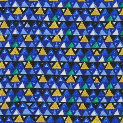 Robert Kaufman &quot;Gustav Klimt Kollektion&quot; Sapphire Dreiecke Blau Gold Metallic