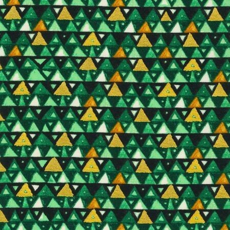 Robert Kaufman &quot;Gustav Klimt Kollektion&quot; Green Dreiecke Grün Gold Metallic