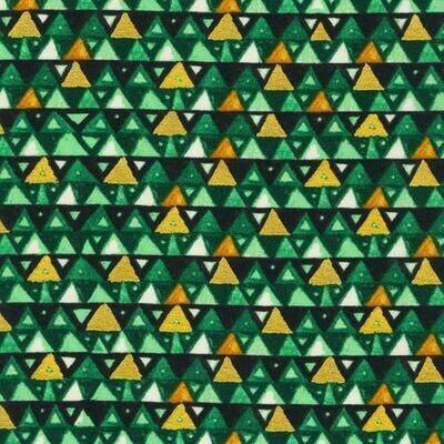 Robert Kaufman &quot;Gustav Klimt Kollektion&quot; Green Dreiecke Grün Gold Metallic