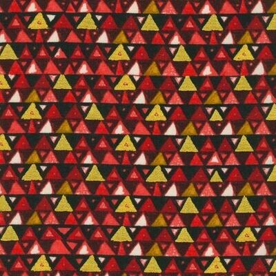 Robert Kaufman &quot;Gustav Klimt Kollektion&quot; Red Dreiecke Rot Gold