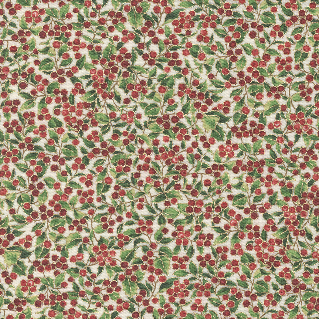 Moda Merry Manor Metallic Cream