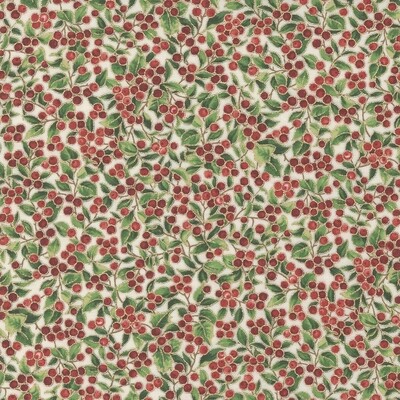 Moda Merry Manor Metallic Cream