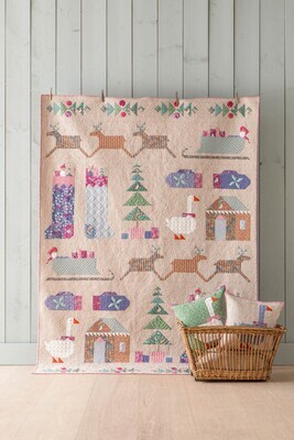 Tilda Happy Holiday Quilt Kit Beige