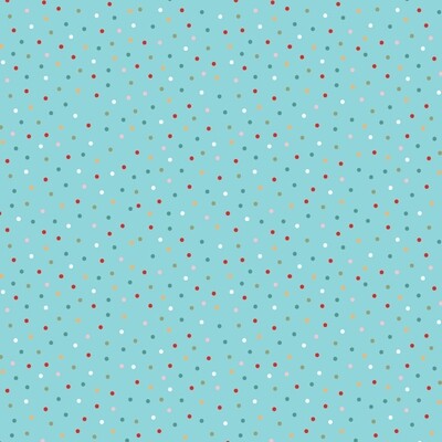 Poppie Cotton Country Confetti Blue Lagoon - Light Teal