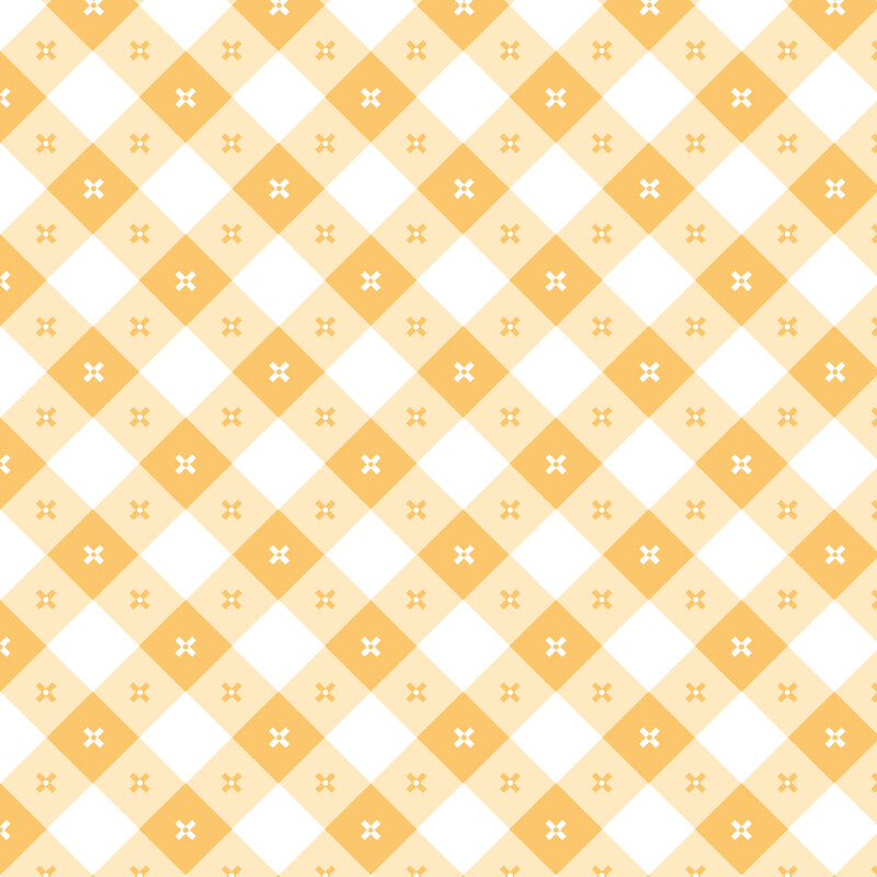 Poppie Cotton Gingham Picnic Dandelion - Yellow