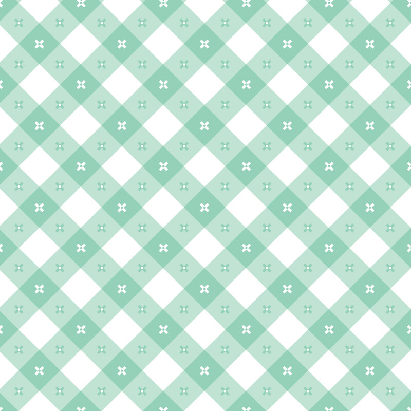 Poppie Cotton Gingham Picnic Cool Pool - Mint
