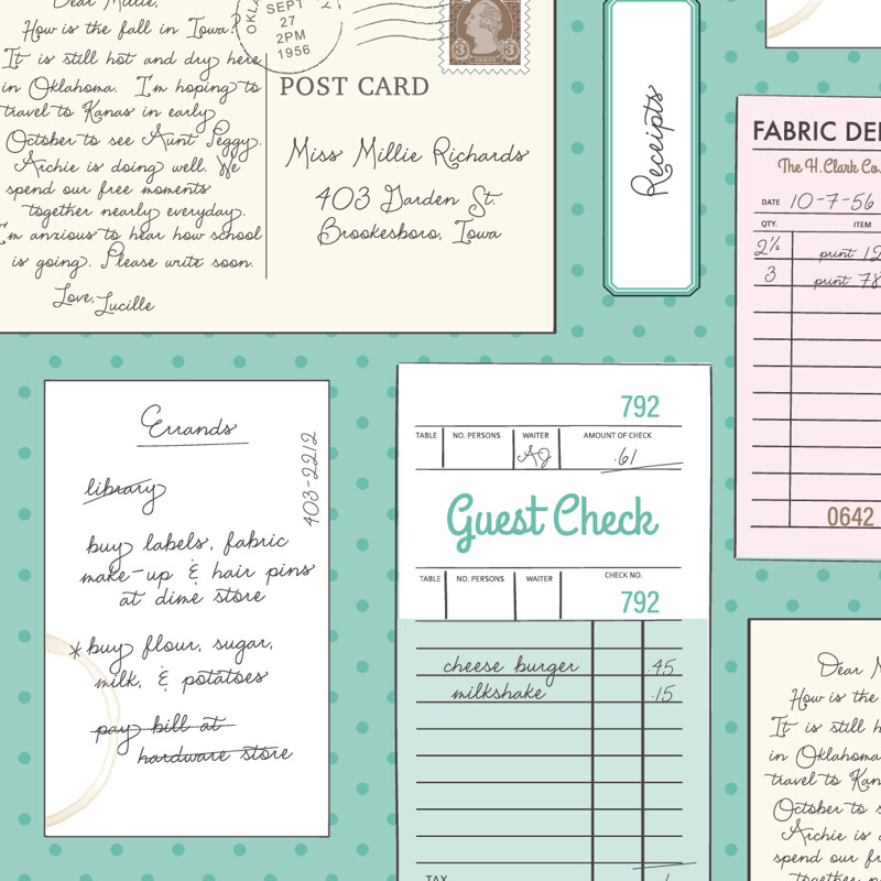 Poppie Cotton Delightful Department Store Lunch Date - Teal