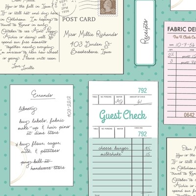Poppie Cotton Delightful Department Store Lunch Date - Teal