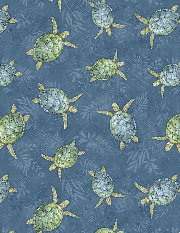 Wilmington Paradise Bay by J. Hall Schildkröten mittelblau
