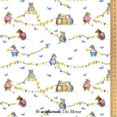 acufactum Baumwollstoff Mausesommer