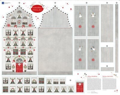 acufactum Baumwollstoff Panel Weihnachtshaus