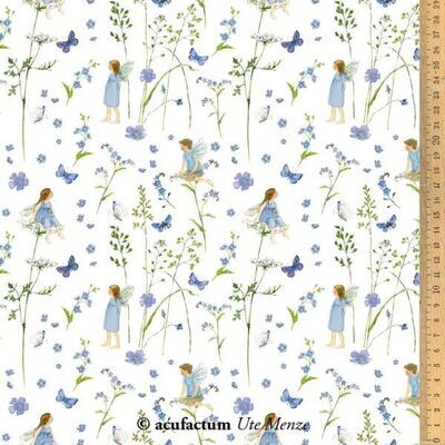 acufactum Baumwollstoff Elfengarten blau