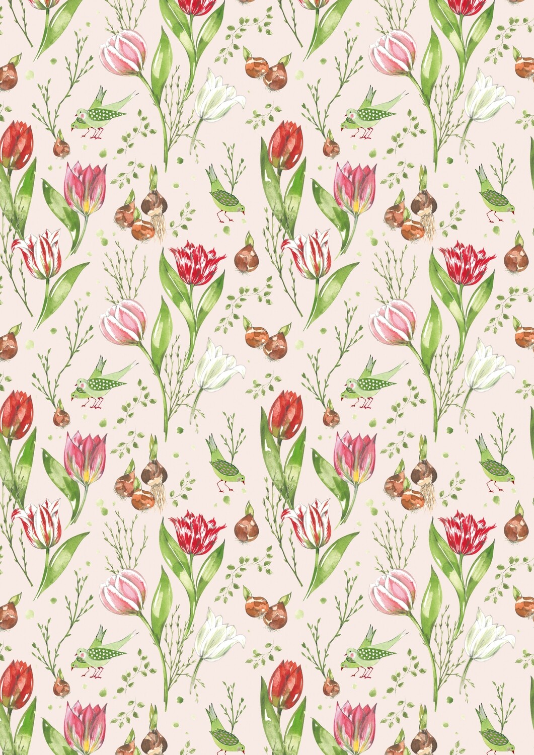 acufactum Baumwollstoff Tulpenzeit