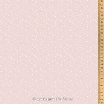 acufactum Baumwollstoff Tupfen altrosa-weiß
