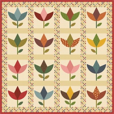 EQP Papierschnittmuster &quot;Tulips&quot; (ENGLISCH)