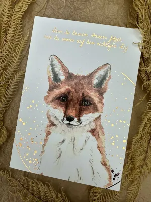 Grußkarte Fuchs