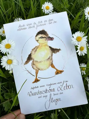 Grußkarte Entchen