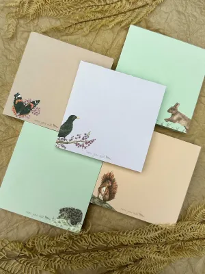 Notizblöckchen NICHT-klebend Wildtiere buntgemischt :)