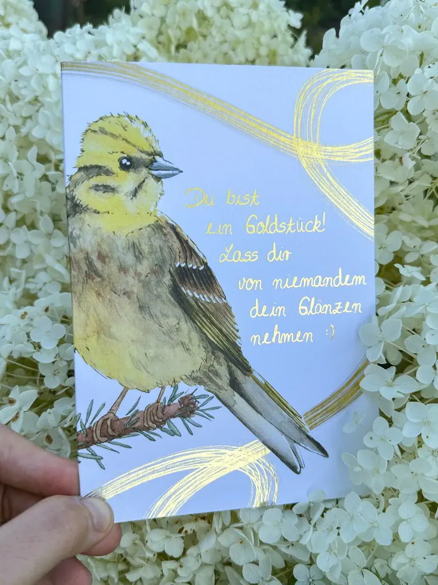 Grußkarte Goldammer