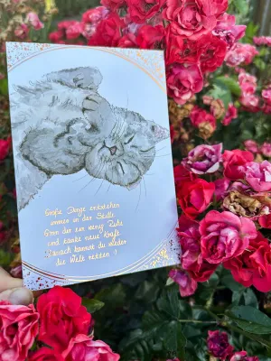 Grußkarte Charly Katze