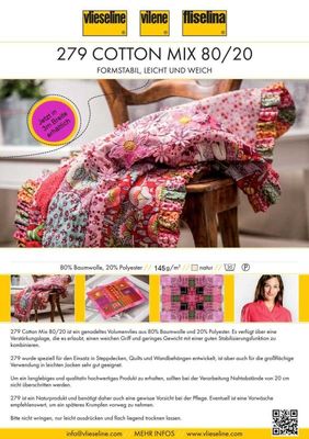 Freudenberg Vlieseline Volumenvlies 279 Cotton Mix 80/20 in 3,00m breit